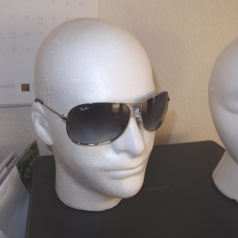 RAY-BAN RB3267 GRADIENT GREY LENS/SILVER FRAME.UNISEX-NON POLAR